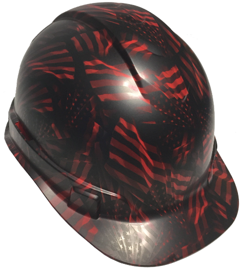 Thumbnail: Red Negative American Flags Ridgeline Cap Style