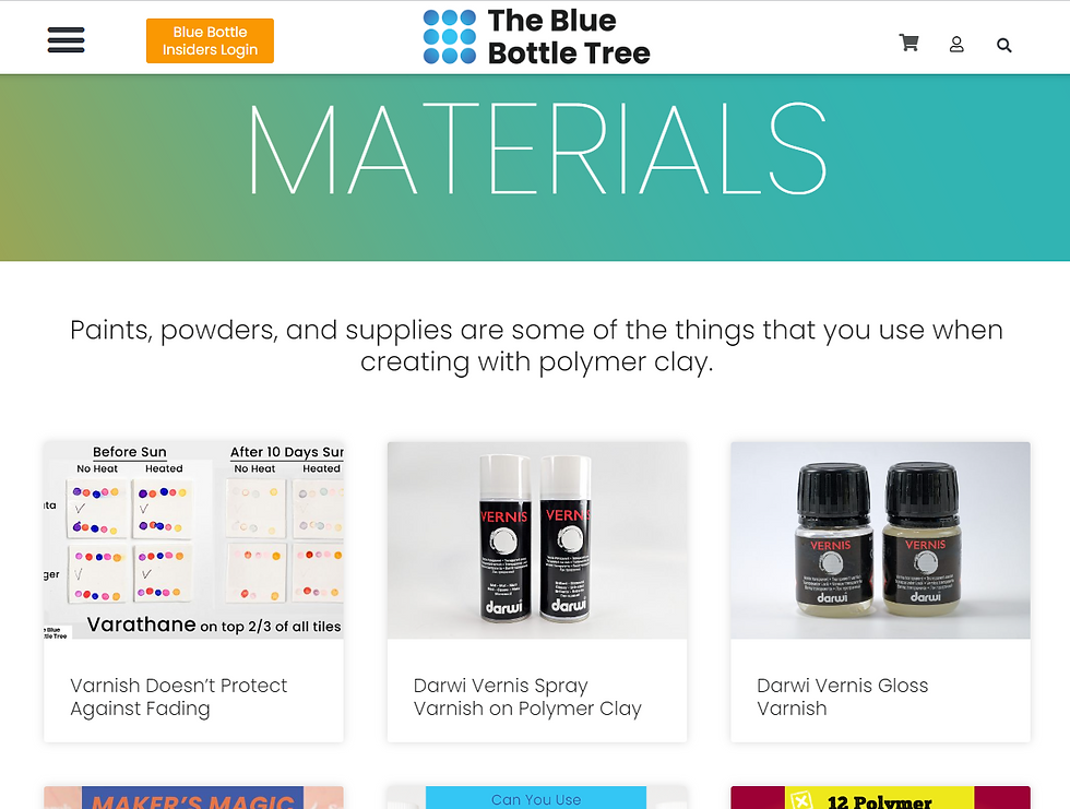 The Blue Bottle Tree website