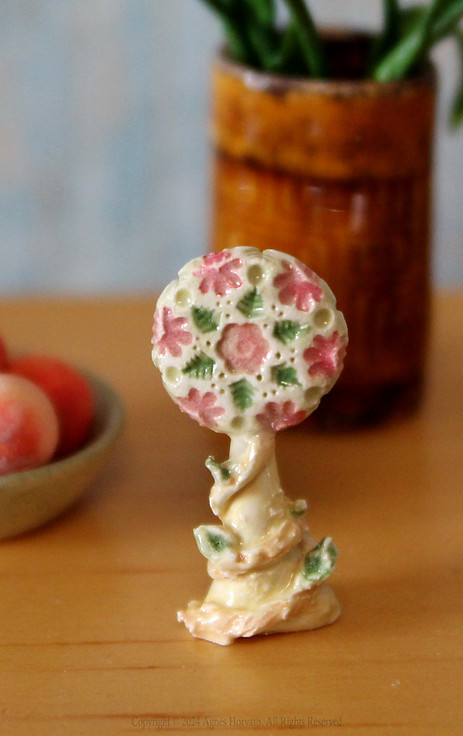 1:12 scale miniature Tree of Life ceramic sculpture