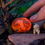 Thumbnail: 1:12 Scale Miniature Halloween Jack-o'-lantern With Flickering Light