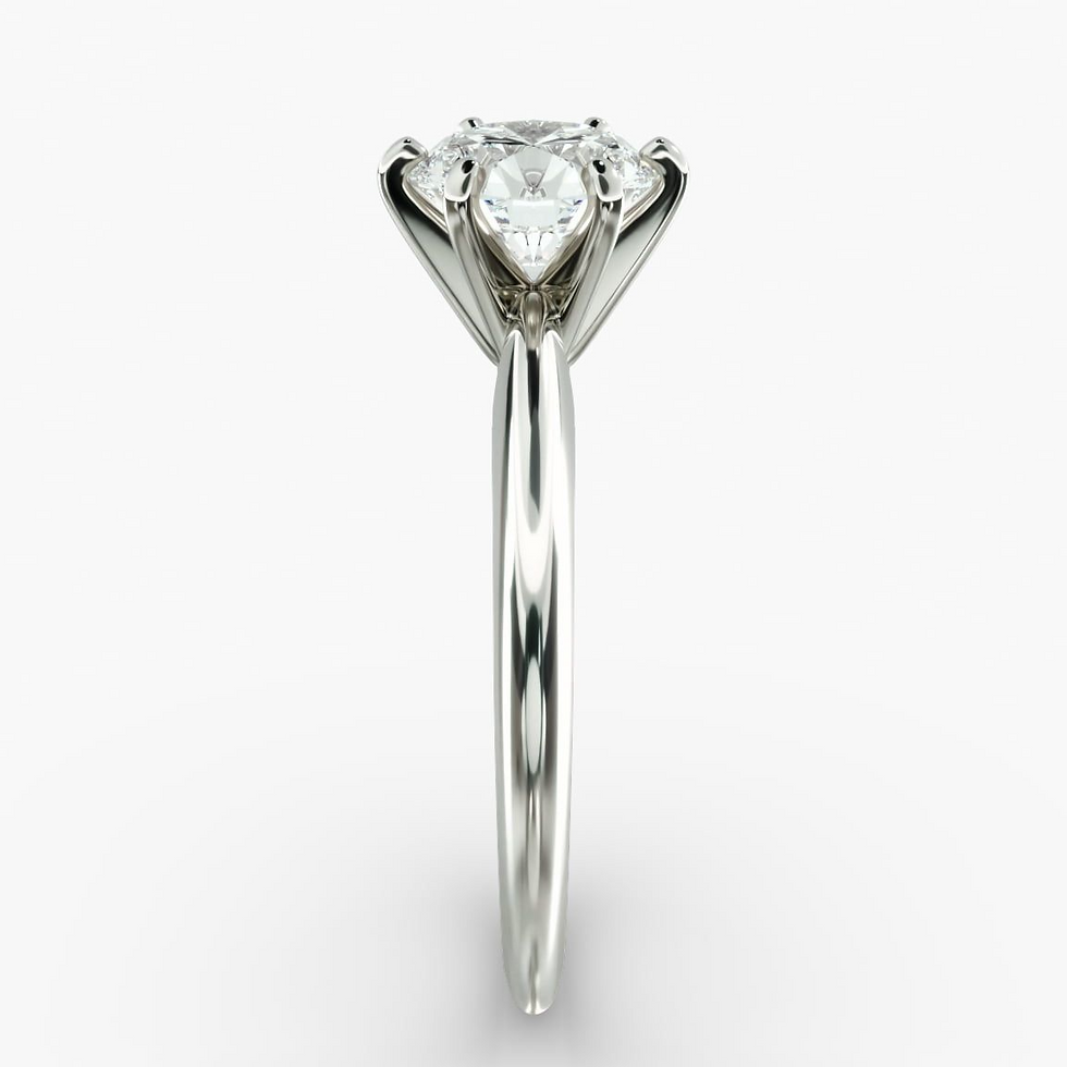 Thumbnail: 3 CTW AGI Cert Round Lab Gro Diamond Solitai Engagement Ring-F-Vs Clar14K W Gold