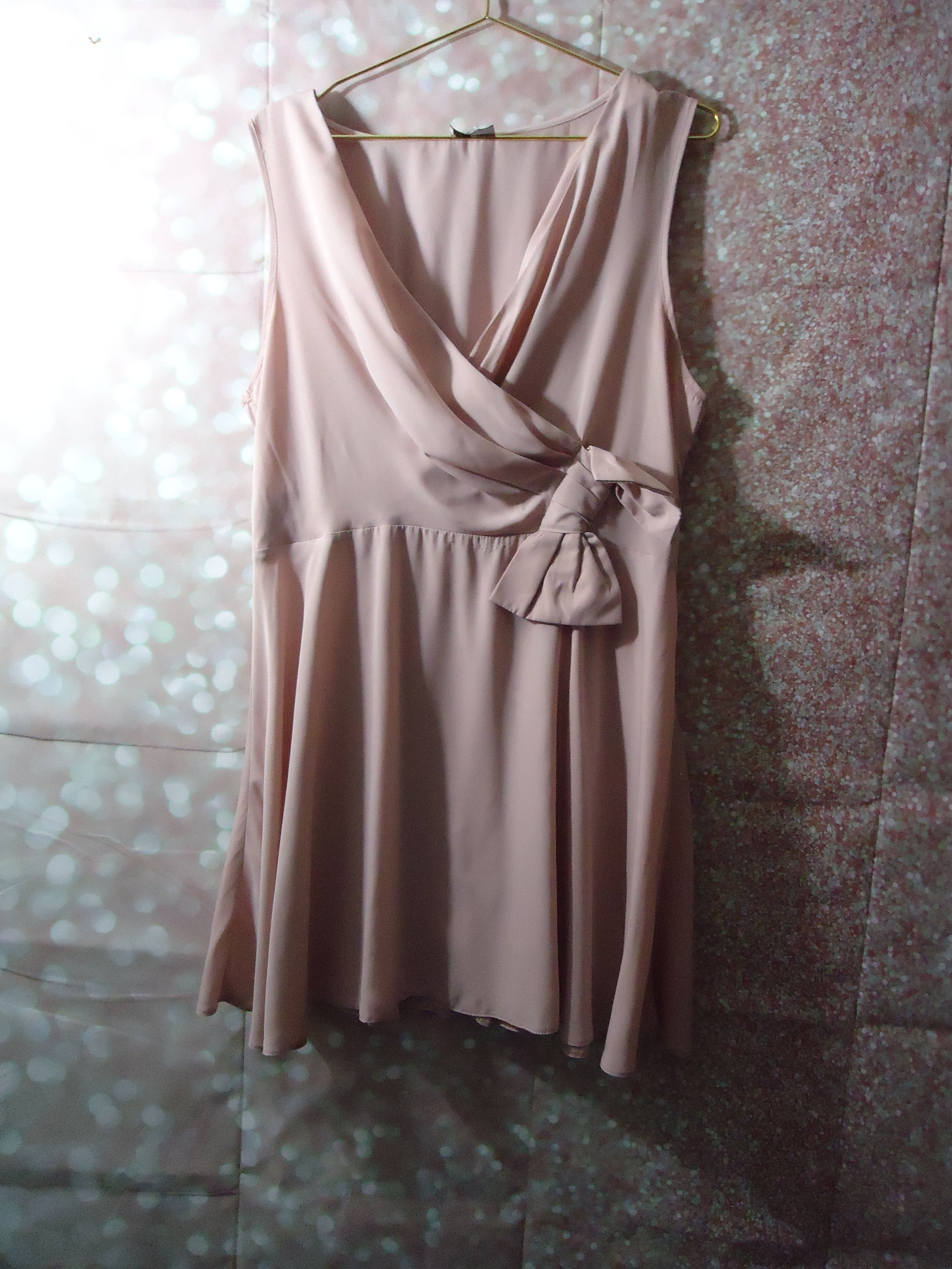 Beige Sleeveless Dress