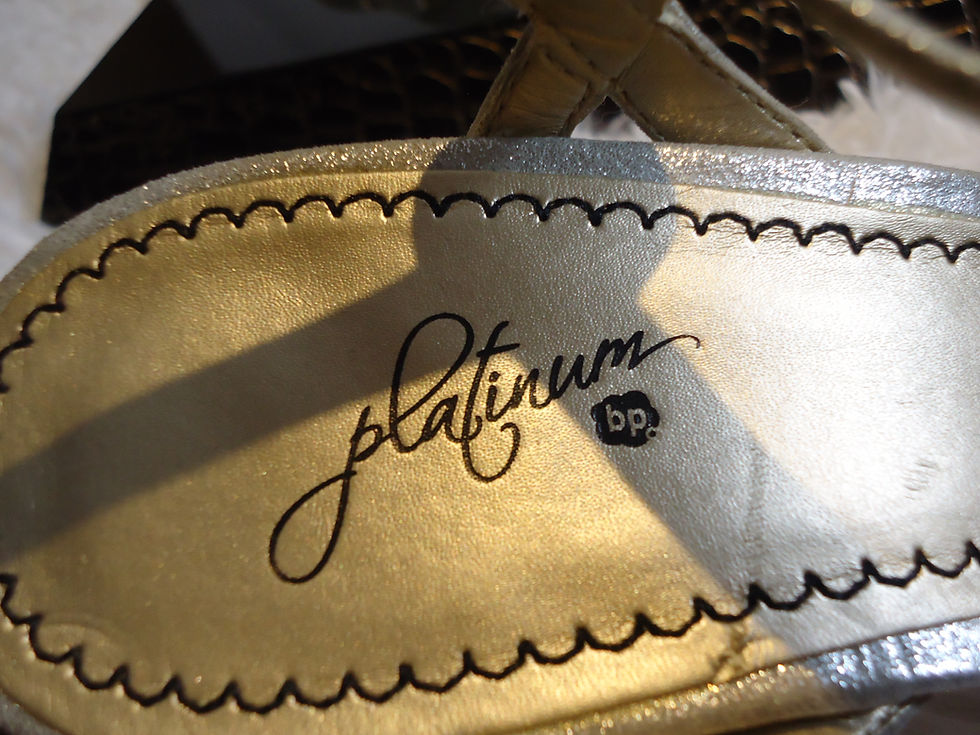 Thumbnail: Silver T Strap Sandals