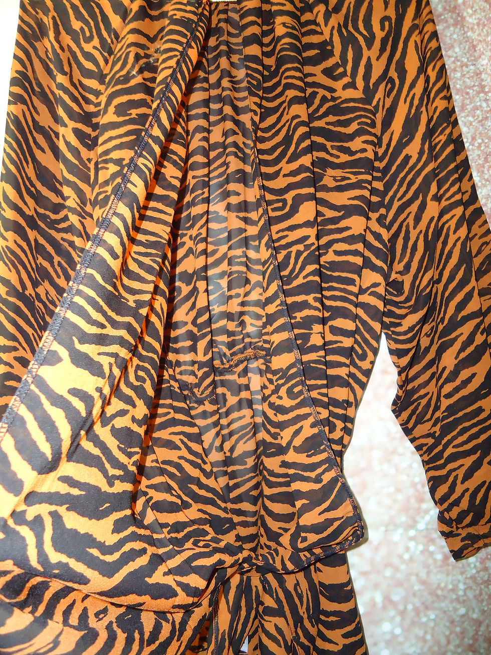 Thumbnail: High Neck Tiger Print Top