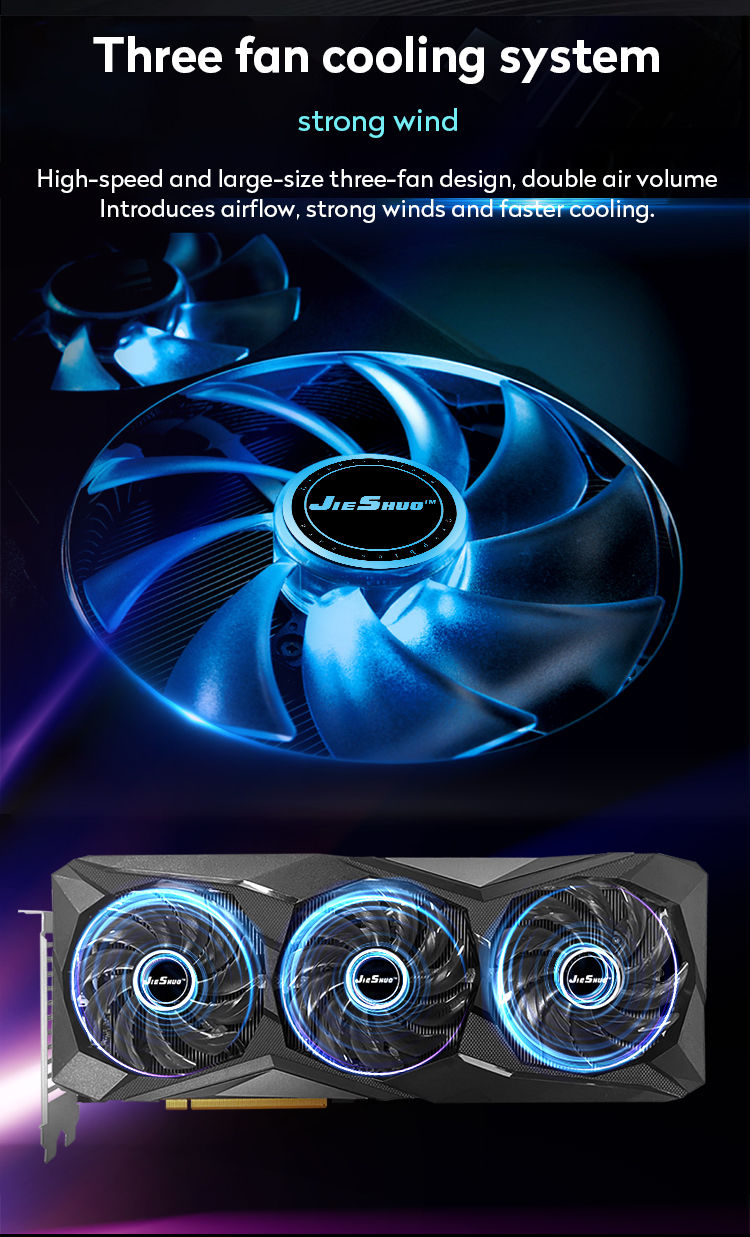 Thumbnail: JIESHUO / AMD RX 6700XT 12gb Three-fan Graphics Card