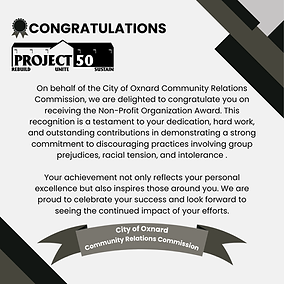City of Oxnard Community Relations Commision Award