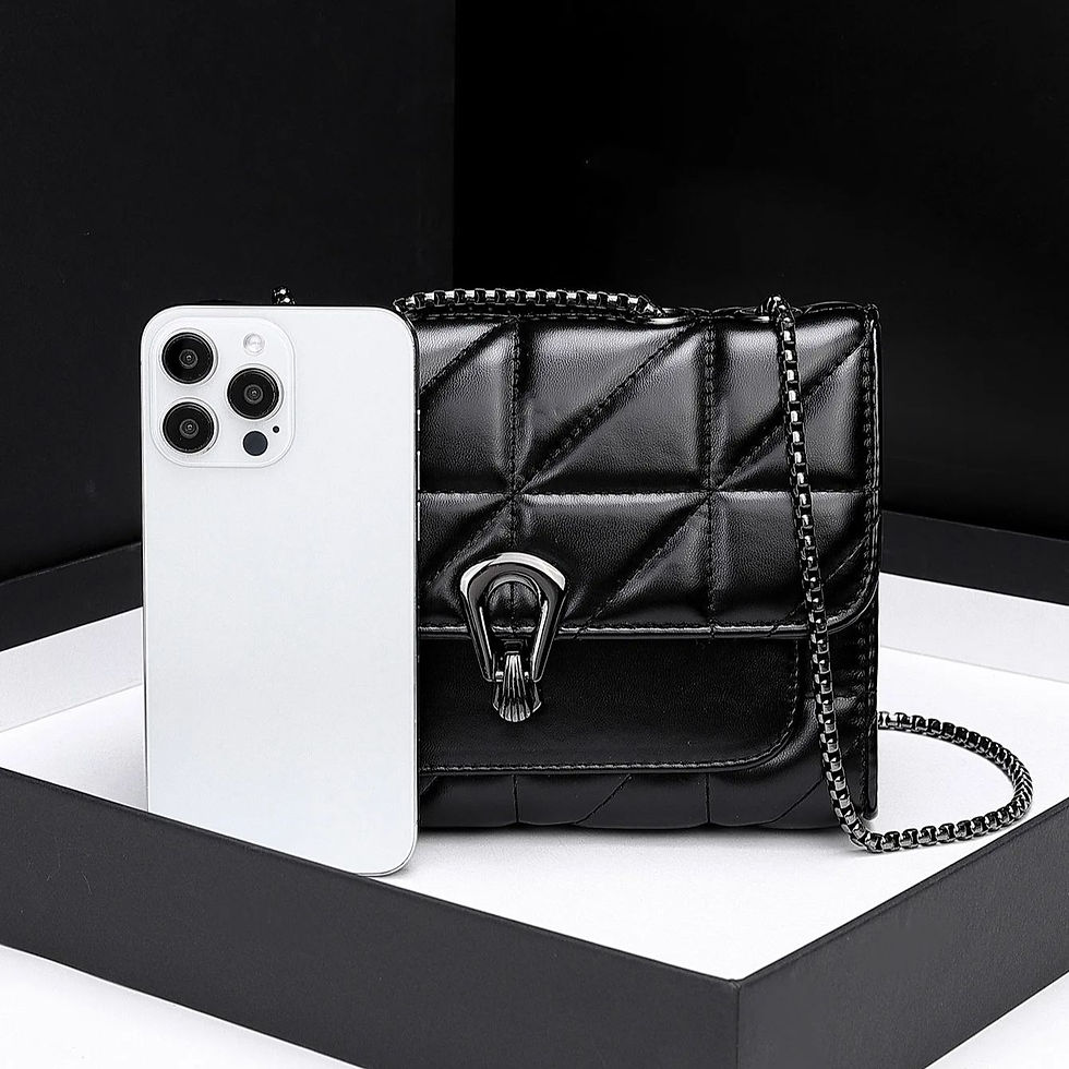 Thumbnail: Lingge Bag, Chain Bag, Single Shoulder Bag, Diagonal Cross Style Crossbody Bag f