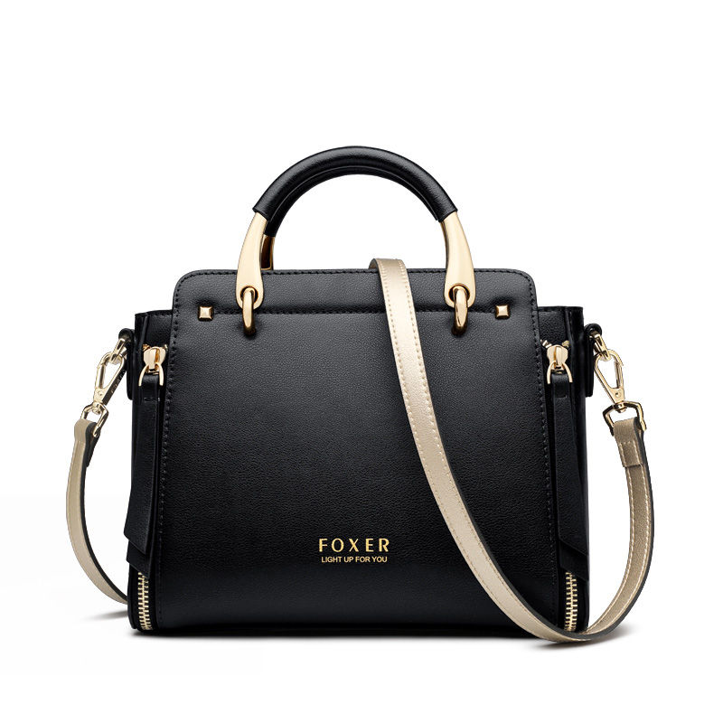 Thumbnail: FOXER Split Leather Women's Shoulder Bag Elegant Handbag 2026 New Female Large T