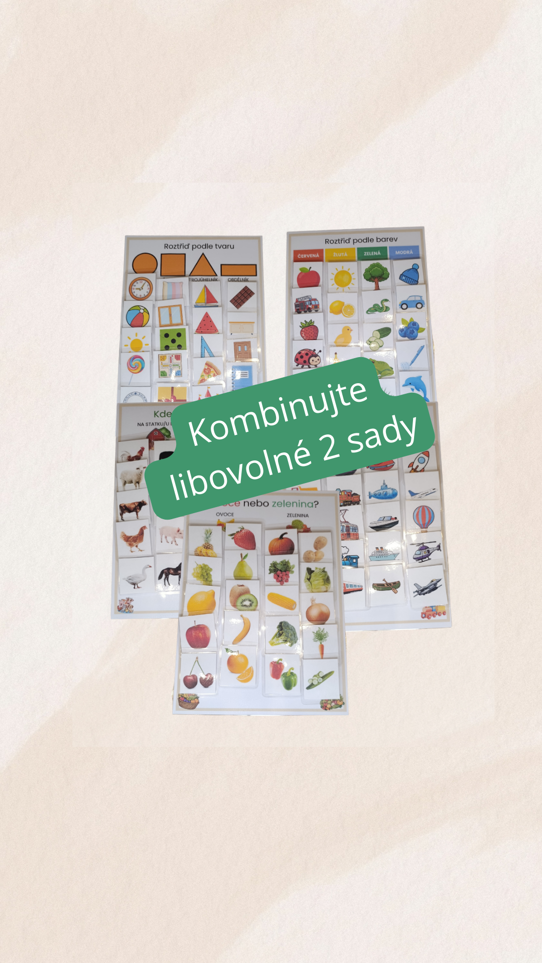 Kombinujte třídicí kartičky Primarodič