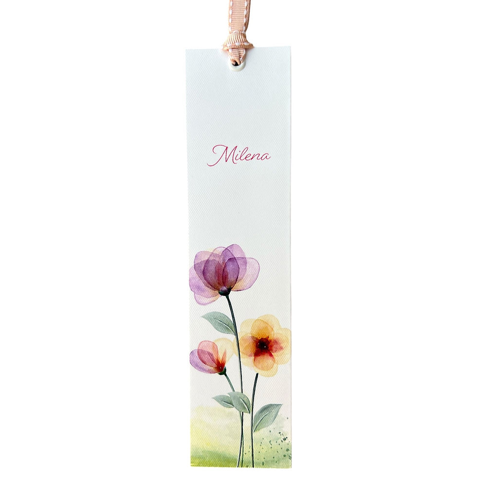 Miniatura: Marcador de Página de Livros Personalizado - Modelo Flores