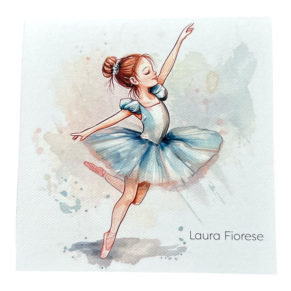 Miniatura: Cartões de Agradecimento Personalizados. 
Modelo Bailarina 
Ilustração exclusiva.
Formato 90 x 90mm. 
Papel Markatto alta gramatura. 