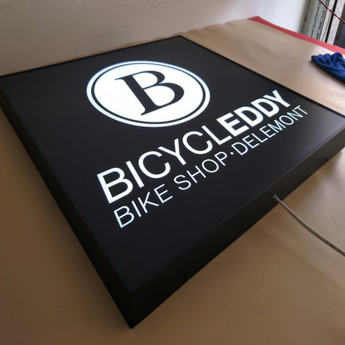 Raised Box Led Sign Facility custom outdoor wall mount led light box sign illuminated box ...