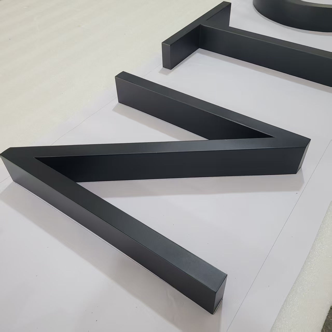 Matte Black Painted Stainless Steel Solid Channel Letters