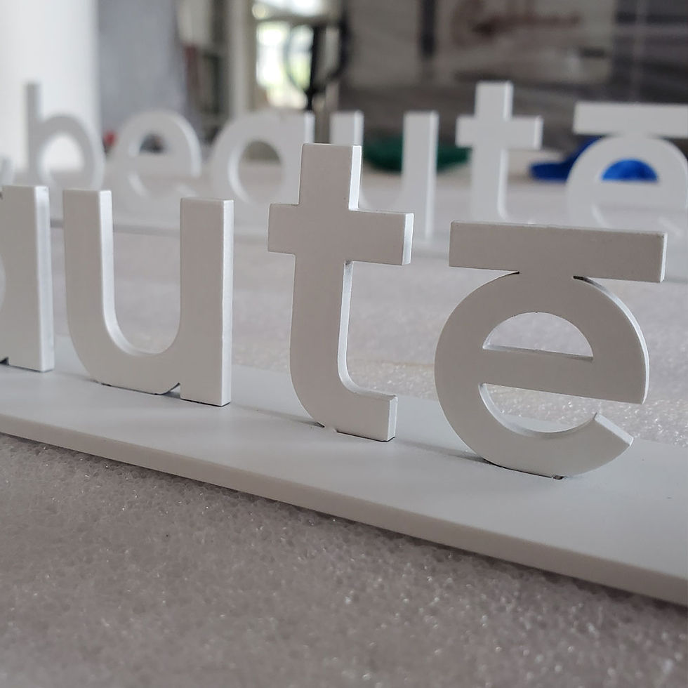 Thumbnail: built up Stainless steel metal cut letters 3D free standing signs cabinet sign