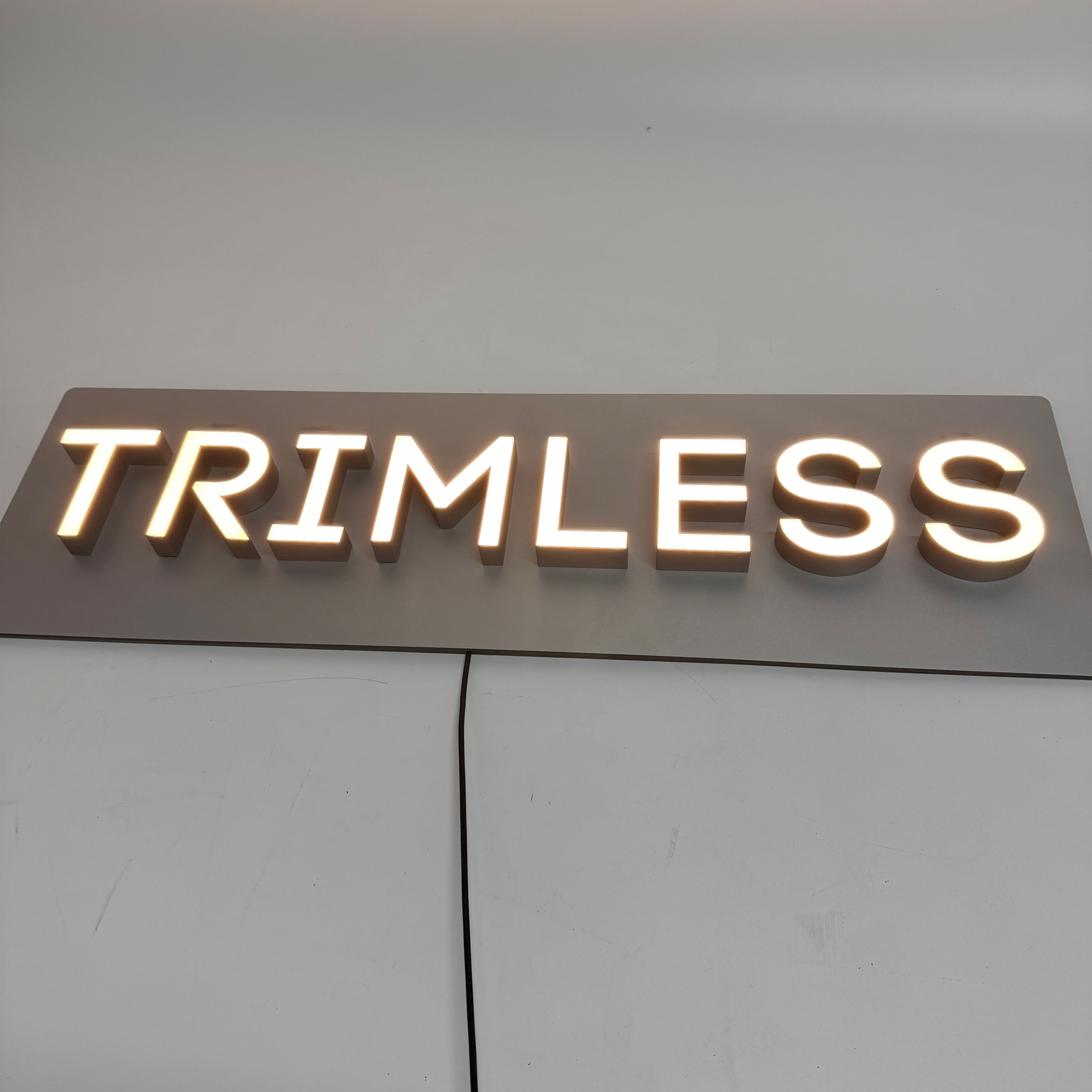 Trimless Front Lit Stainless Steel Channel Letters | Storefront Branding | Moder