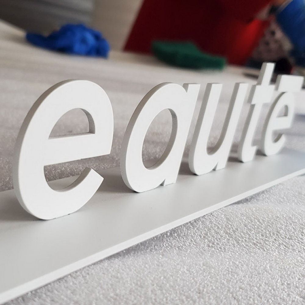 built up Stainless steel metal cut letters 3D free standing signs cabinet sign