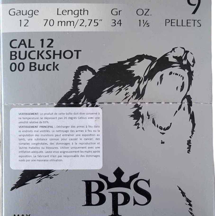 BPS 12 Gauge 00 Buckshot, 10 cartridges