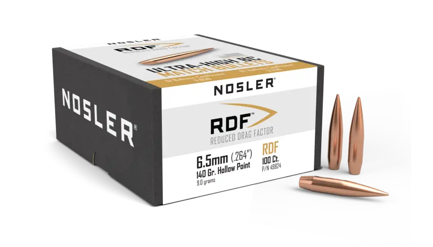 Nosler RDF 6.5mm 140 Gr. Hollow Point bullets box