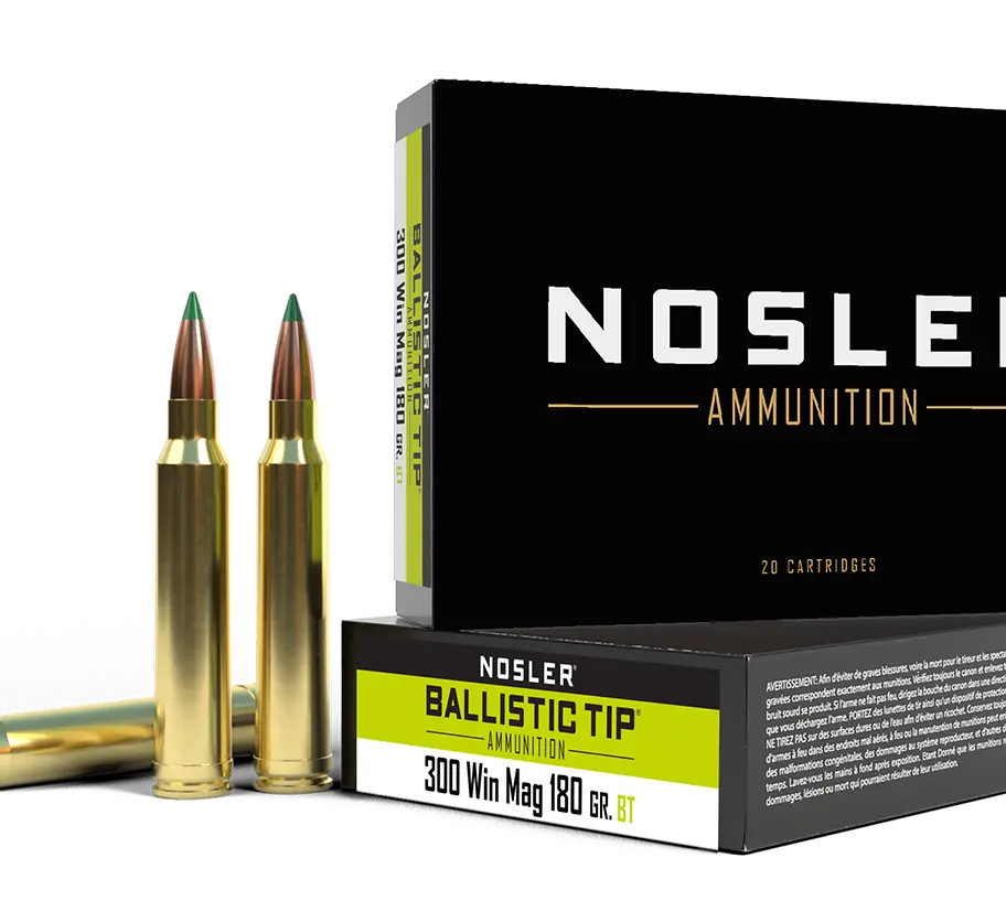 Nosler 300 Win Mag 180 grain Ballistic Tip ammunition