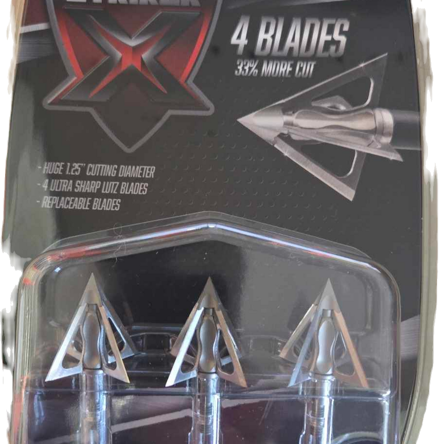 Package of 4-blade 100 grain broadheads