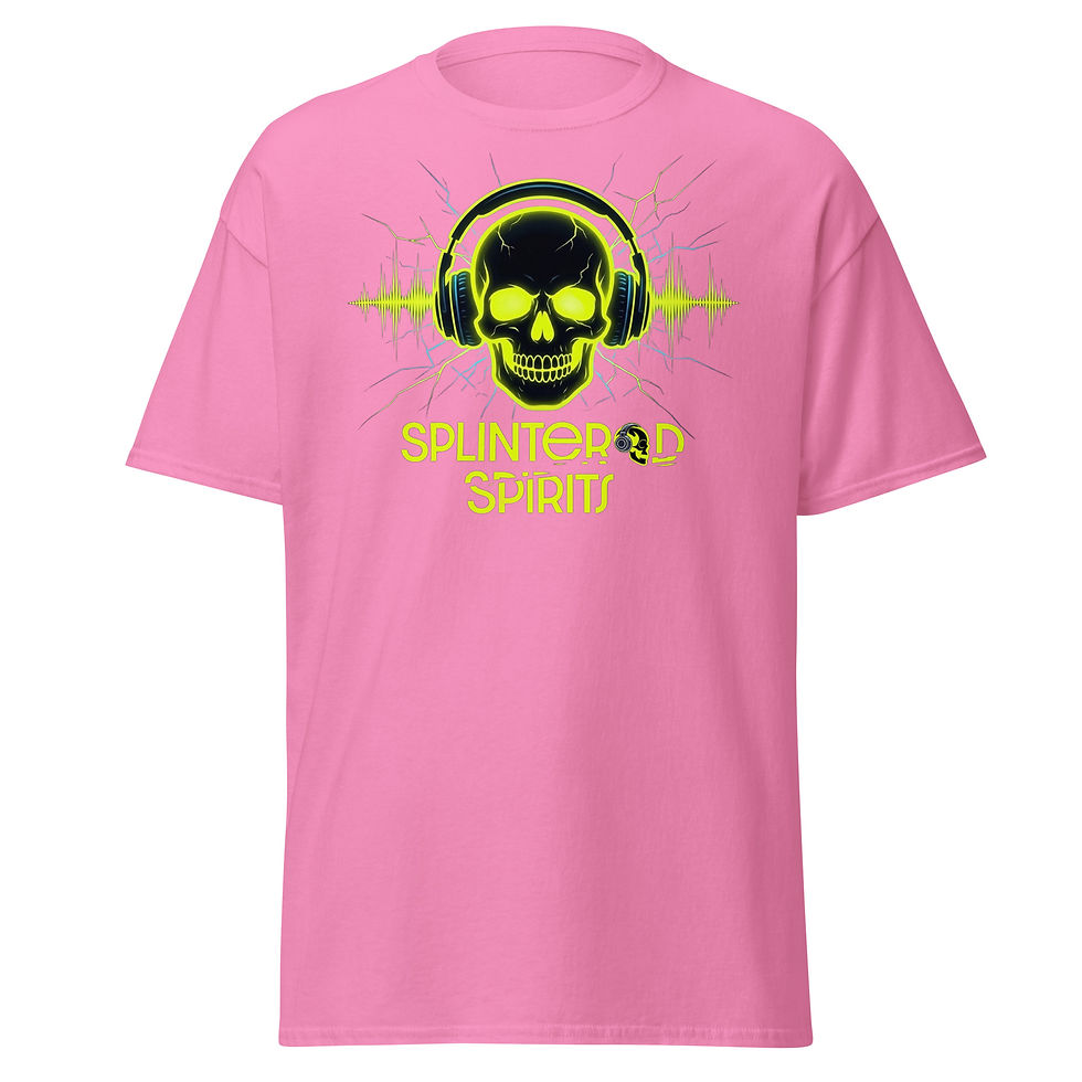Thumbnail: Splintered Spirits Skull Face Logo and Title Unisex Classic Tee