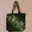 Thumbnail: Bag: Green cotton tie-dye bag with Kantha-embroidered pocket