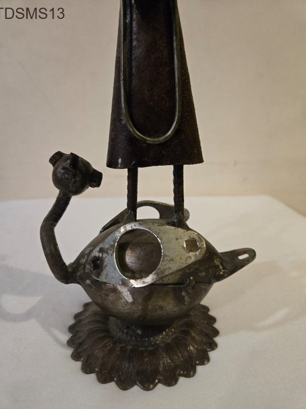 Thumbnail: Table Decor: Scrap metal sculpture of goddess Saraswati