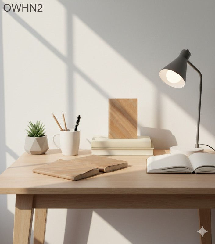 Office: Bound boards with water-hyacinth notebook