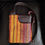 Thumbnail: Bag: Medium sling bag made of Kantha-embroidered silk fabric and vegan leather