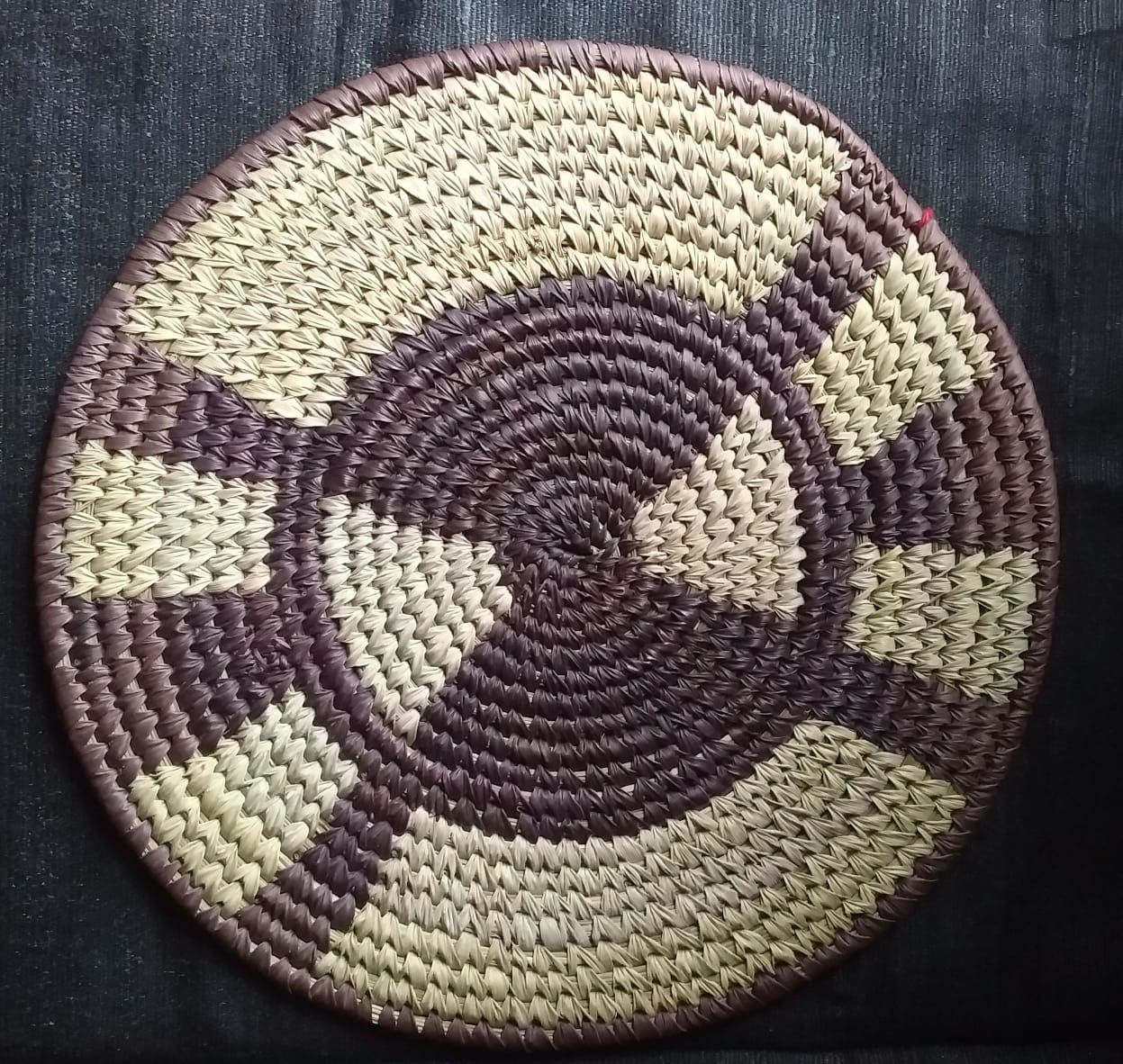 Wall Decor: Ornate Sabai-reed wall plaque