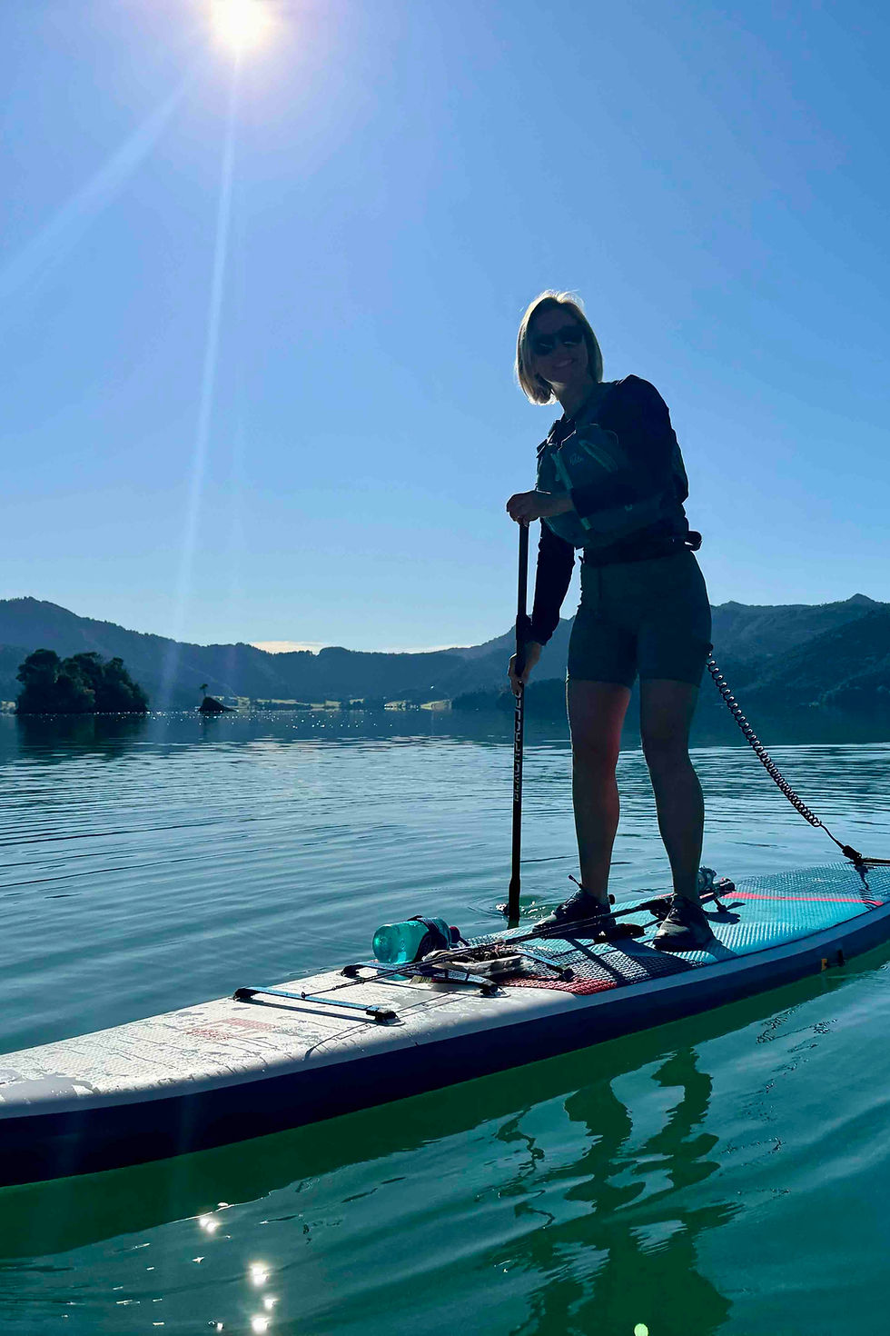 paddleboarding stance of feet under your hips