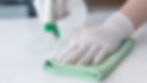 cleaning surface of table