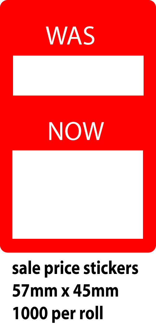 Was Now Red Stckers 1000 per roll