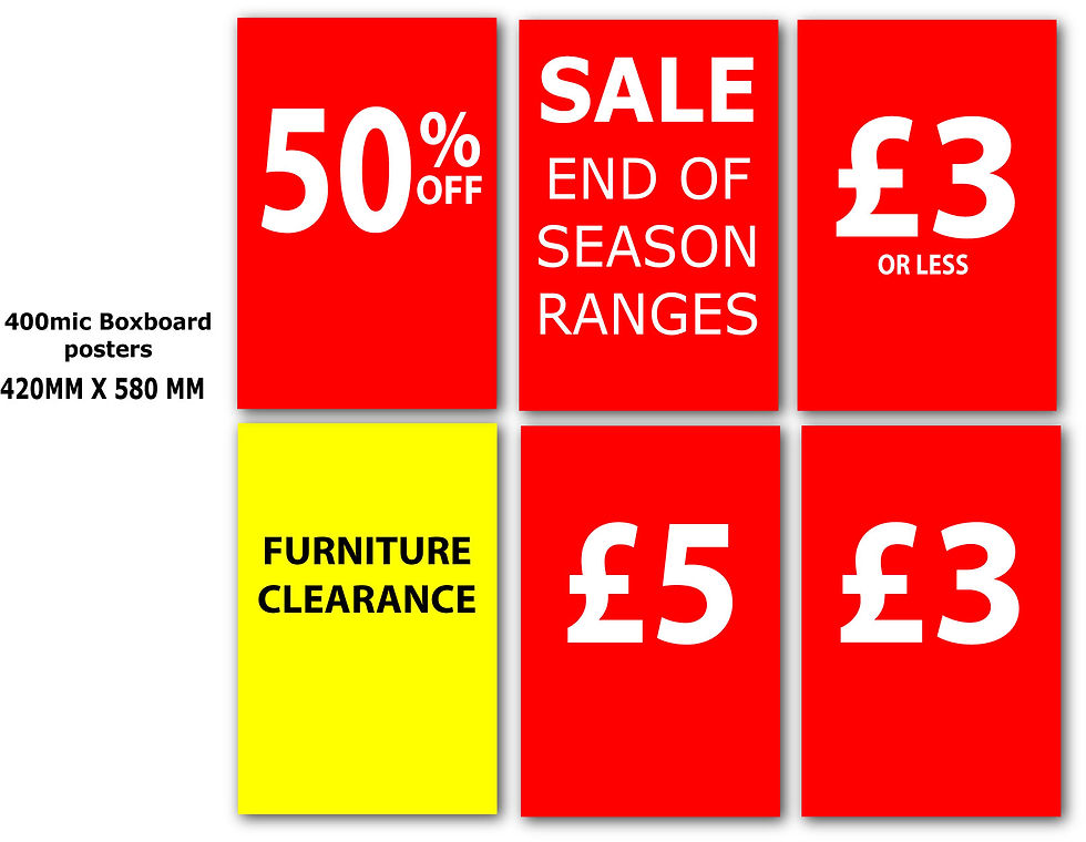 Thumbnail: £5 Boxboard size 420mm x 580mm