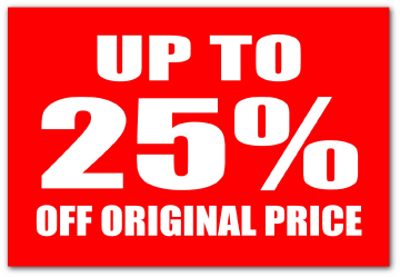 25% Rail Cards 250mm x 200mm Card D/s