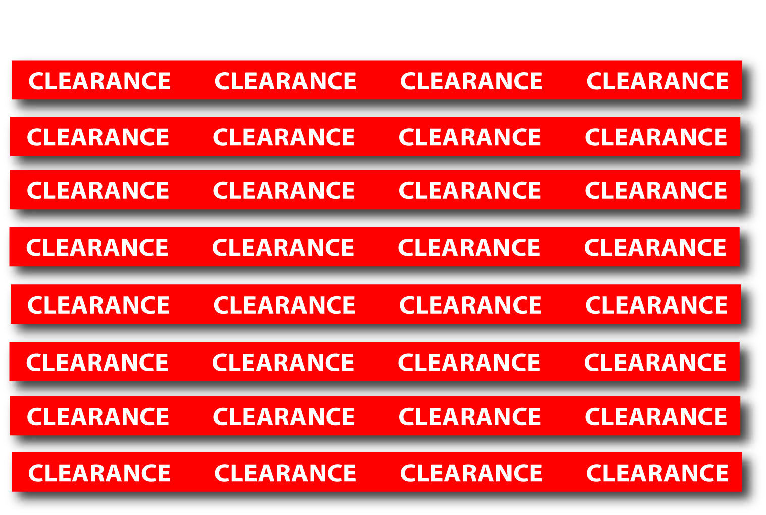 Clearance Shelf strips inc 10 size 35mm x 1000mm