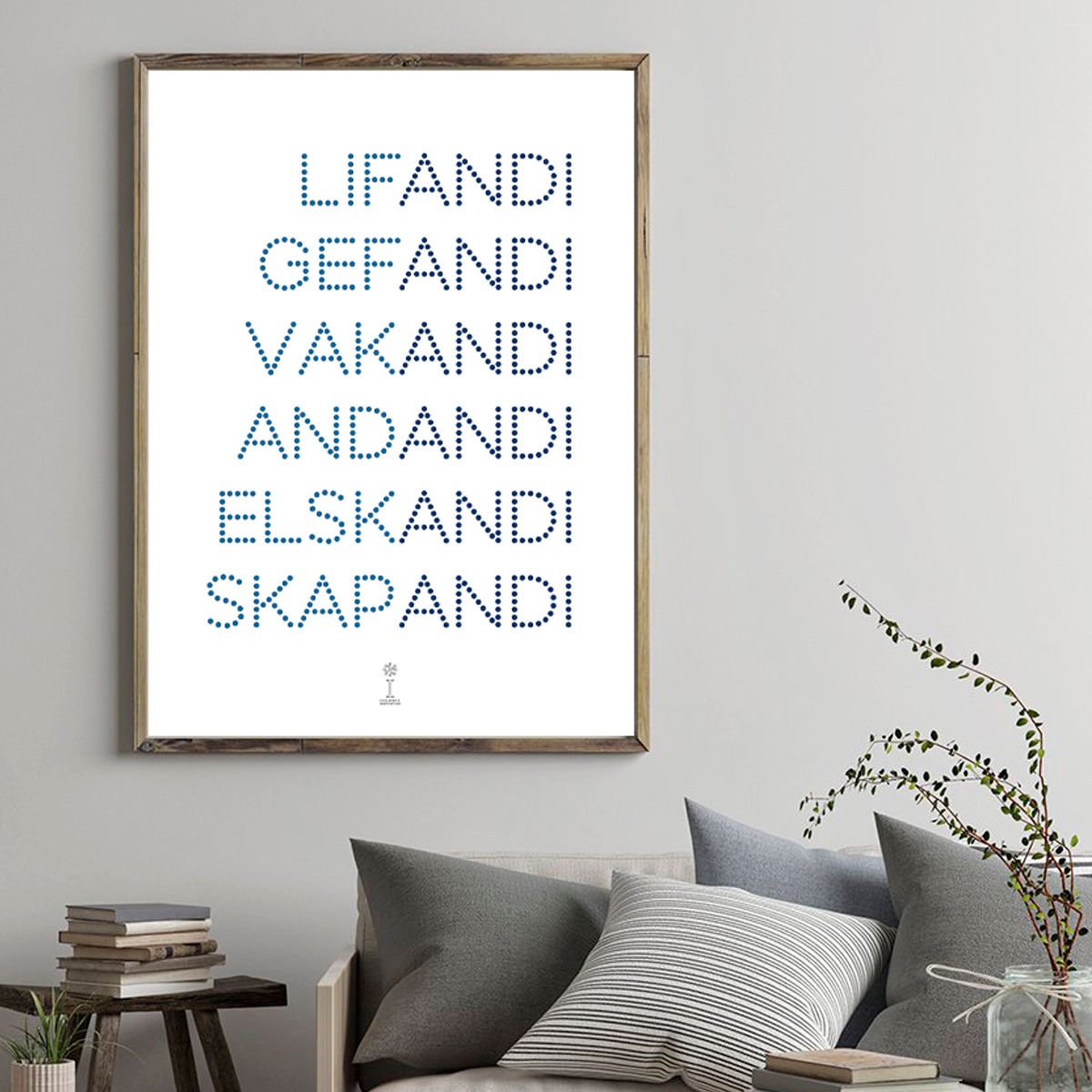 Lifandi... Skapandi plakat.