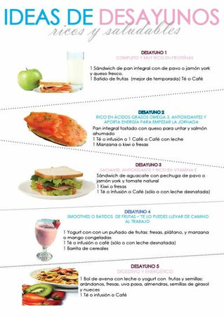 Propuesta de desayuno matinal