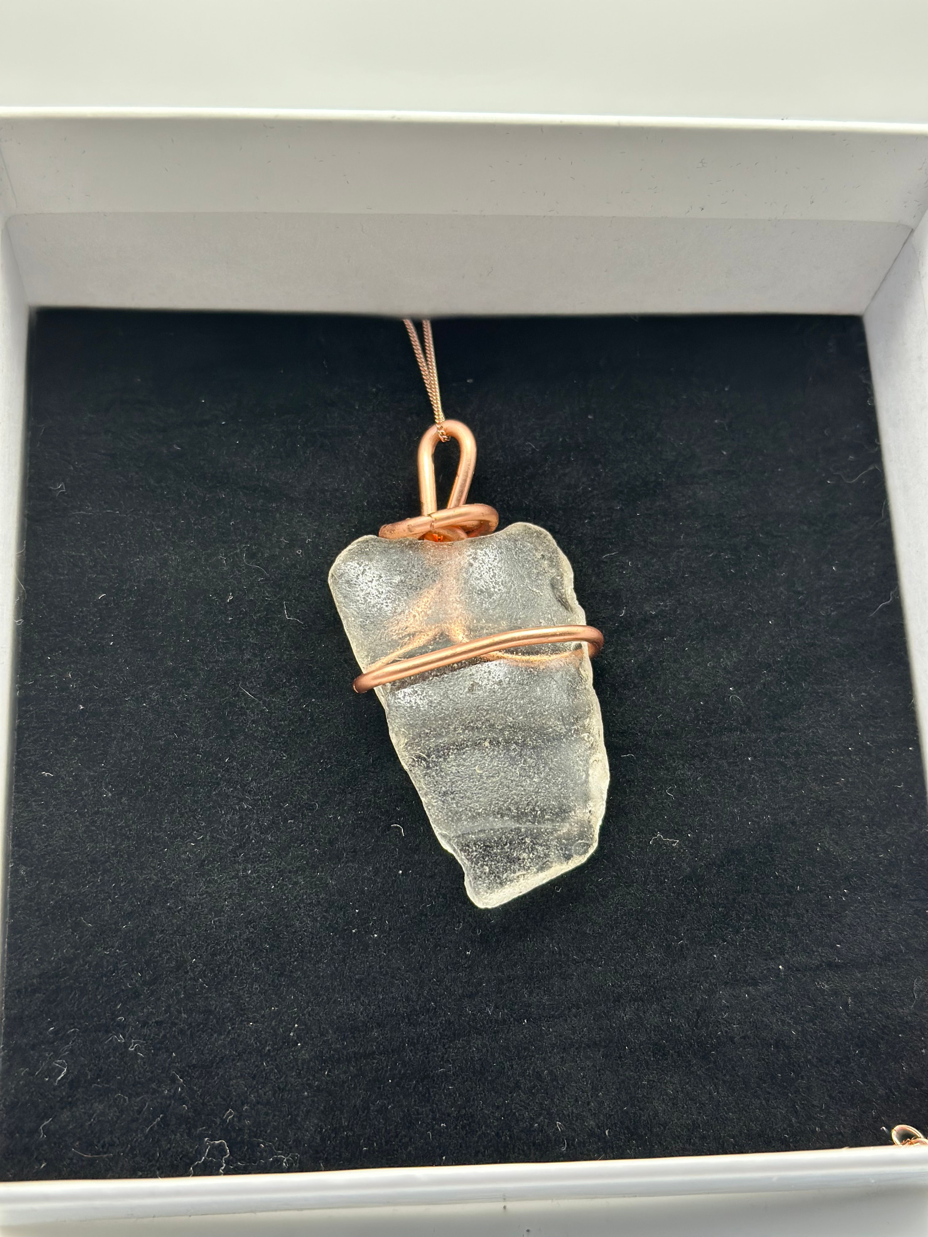 Patterned Sea Glass Pendant