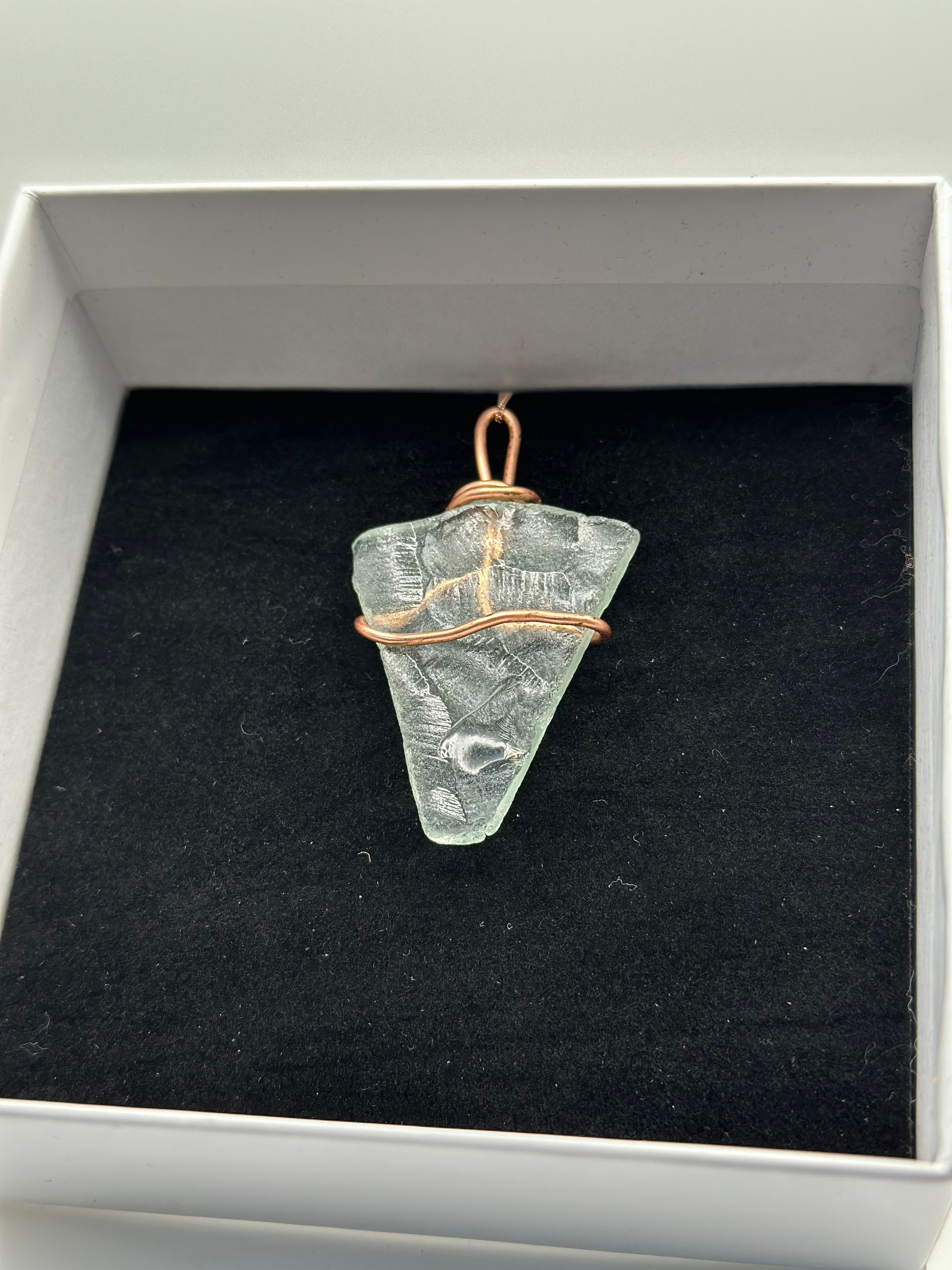 Patterned Sea Glass Pendant