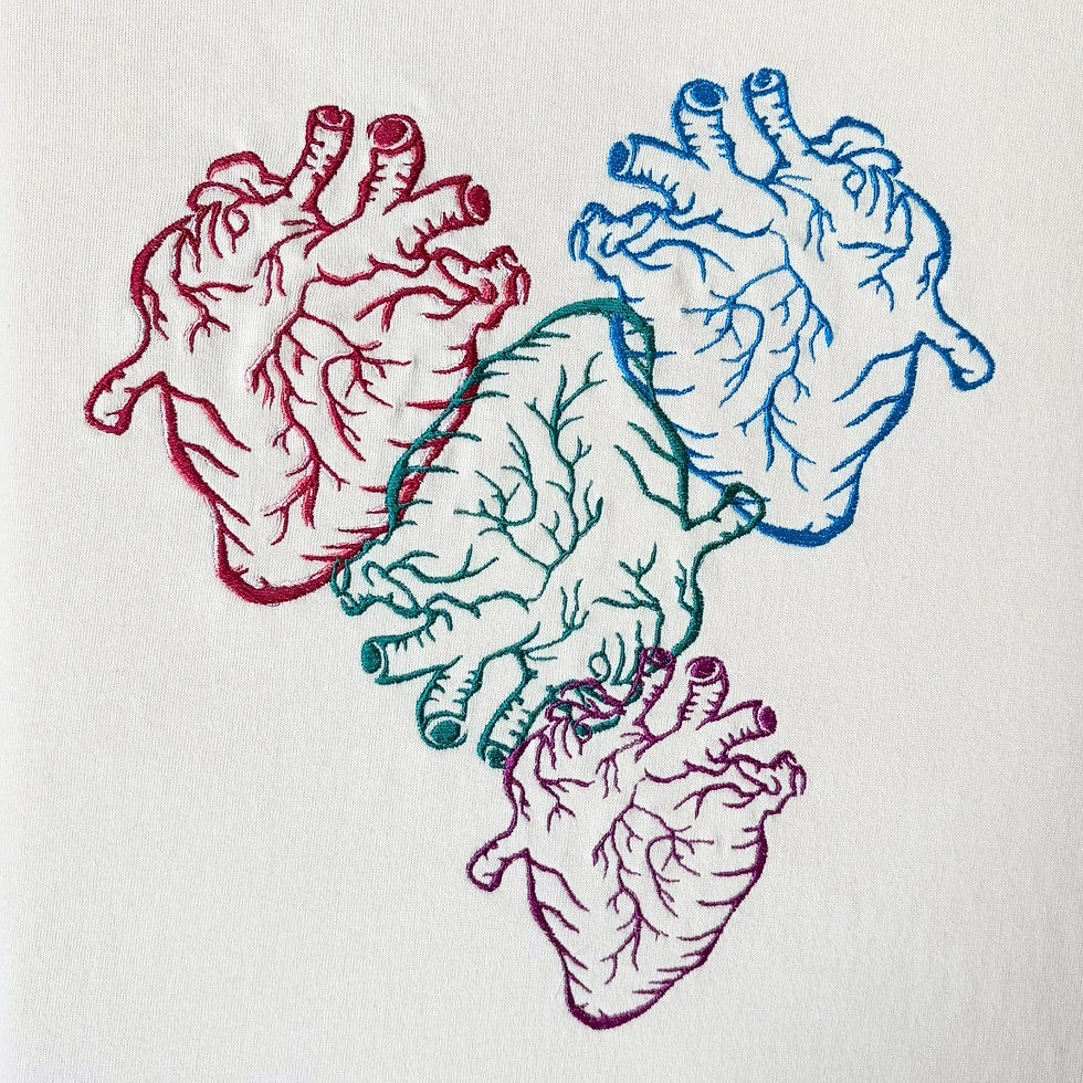 サムネイル： 心情/全刺繍・極厚ビッグシルエットTシャツ