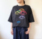 サムネイル： 全刺繍Tシャツ「メメメ目め」・ビッグシルエット
