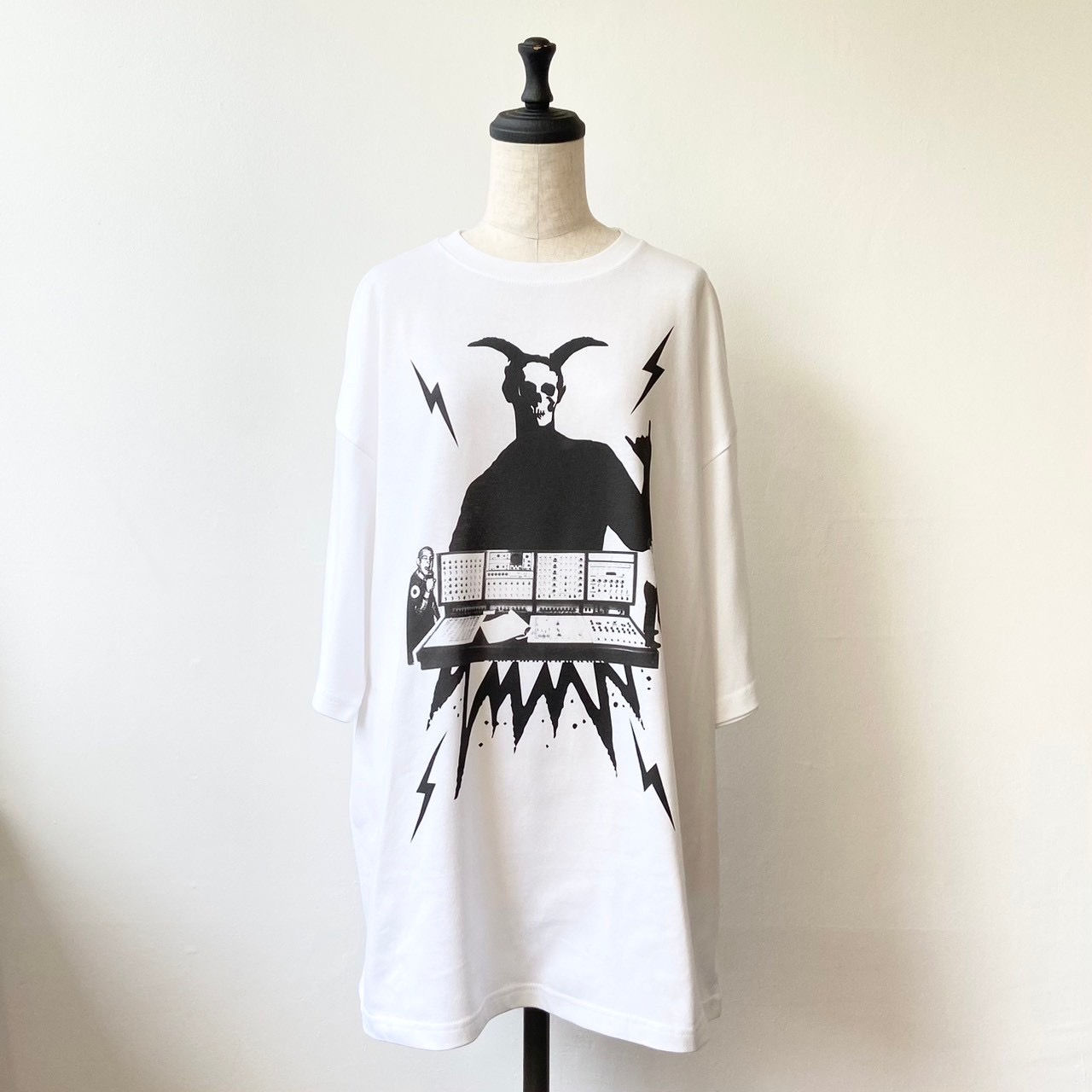 mixing skull/ビッグシルエットTシャツ