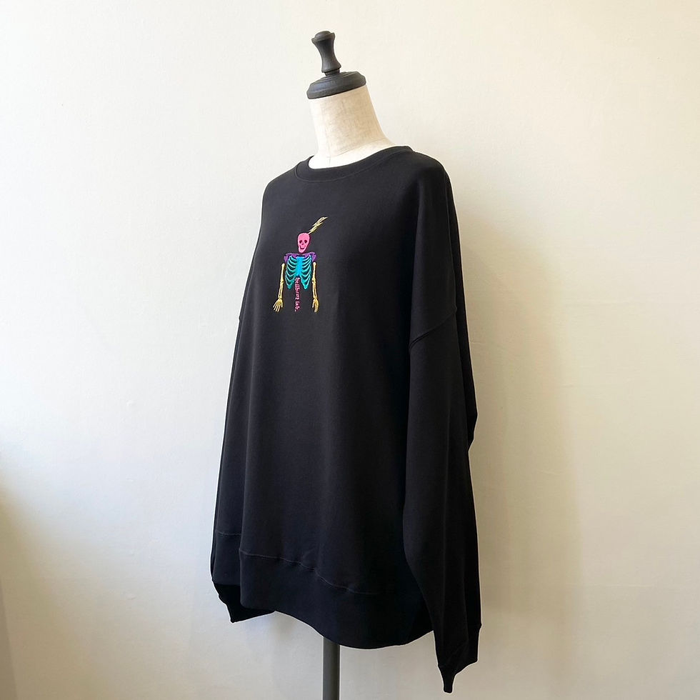 サムネイル： お洒落ゾンビちゃん・ボルト/全刺繍・裏パイルビッグシルエットスウェット