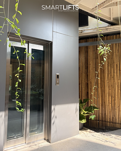 ลิฟต์พร้อมปล่อง ติดตั้งภายนอก