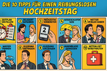 Die 10 Tipps für einen reibungslosen Hochzeitstag