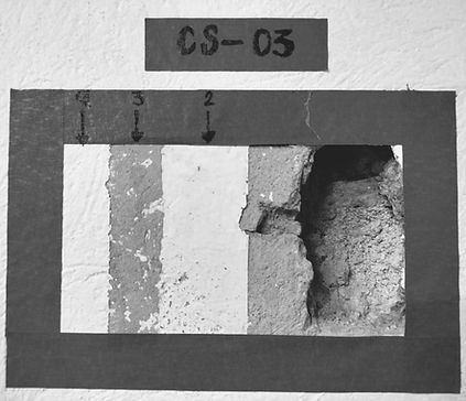 Cala exploratoria en muro