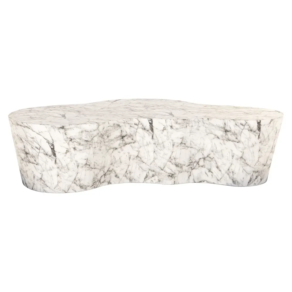 Couchtisch Rockyard Kunstmarmor Weiß Indoor/Outdoor (White)