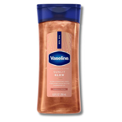 Vaseline Glazed and Glisten Sunlit Glow Body Gel Oil Vanilla Cocoa Shimmering with Ultra-Hydrating Lipids and 100% Pure Cocoa Butter
