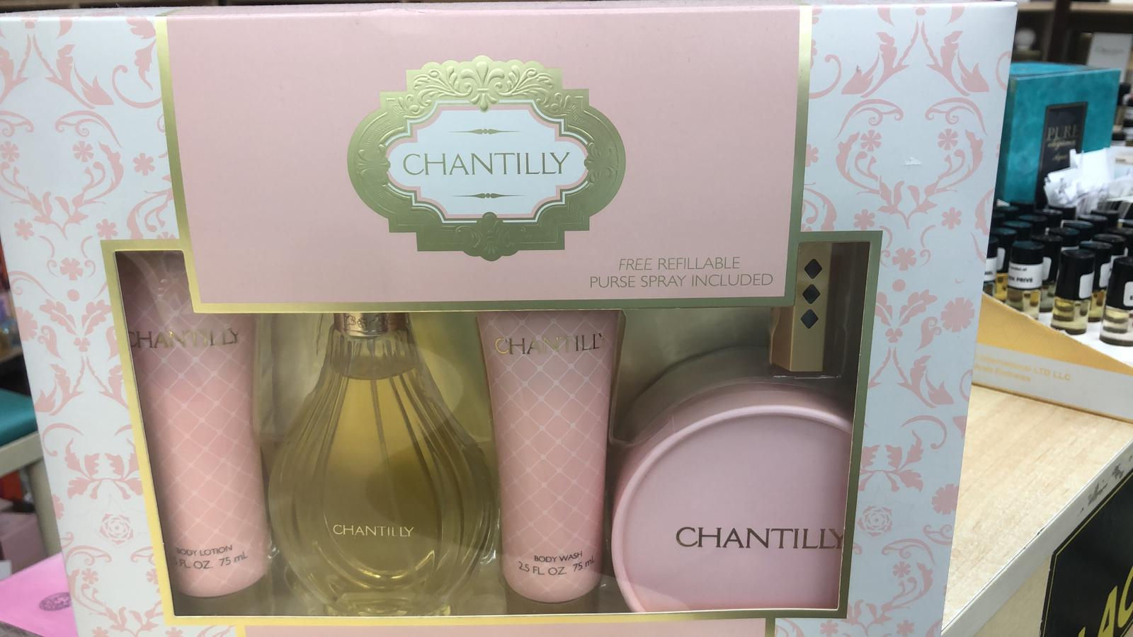 CHANTILLY BY DANA 5 PC GIFT SET WITH 3 OZ EDT SPRAY, 2.5 OZ BODY LOTION AND WASH